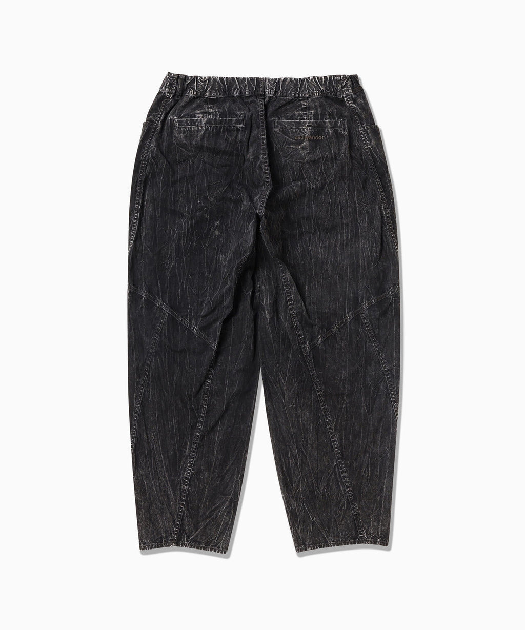bleach twill wide pants