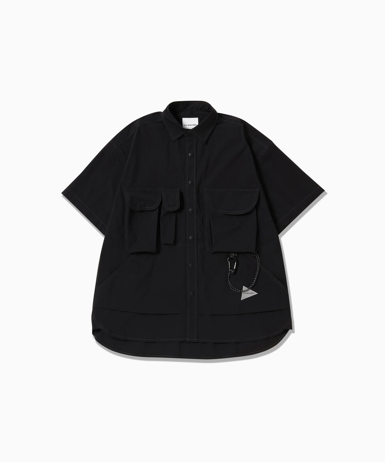 multi pocket SS shirt (M) - black