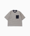 stripe pocket HS T (M) - navy