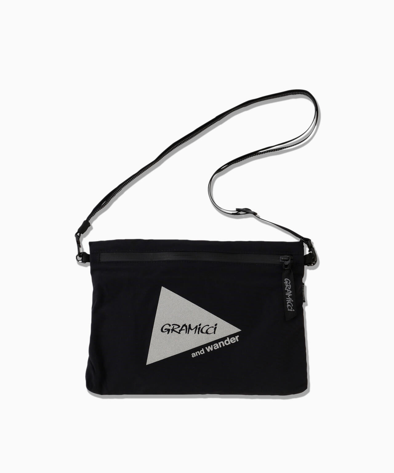 Gramicci × and wander  nylon sacoche - black