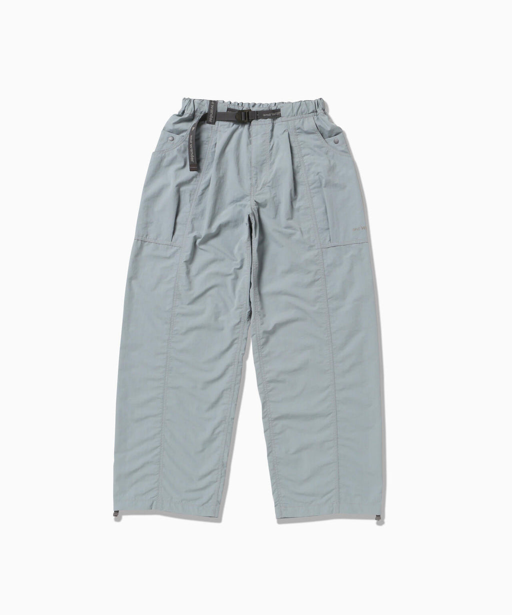 crinkled nylon pants - l.blue
