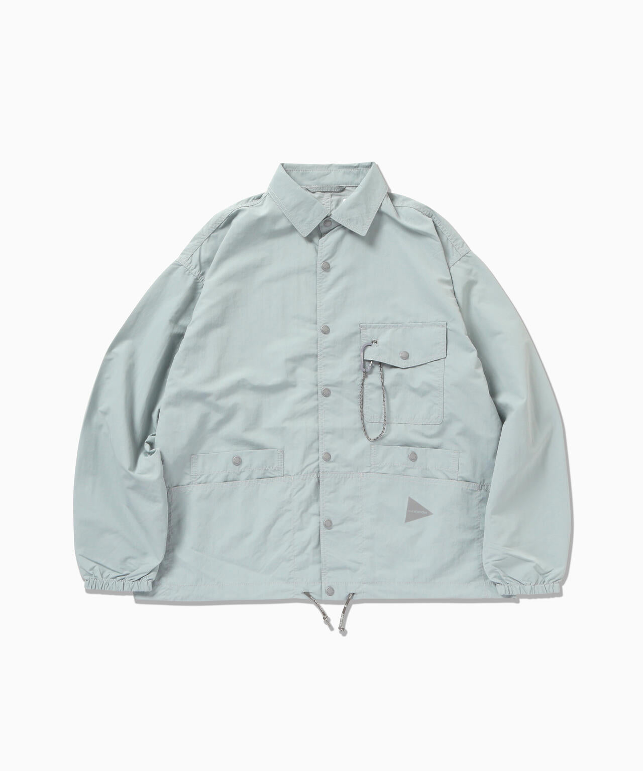 crinkled nylon shrits jacket - l.blue
