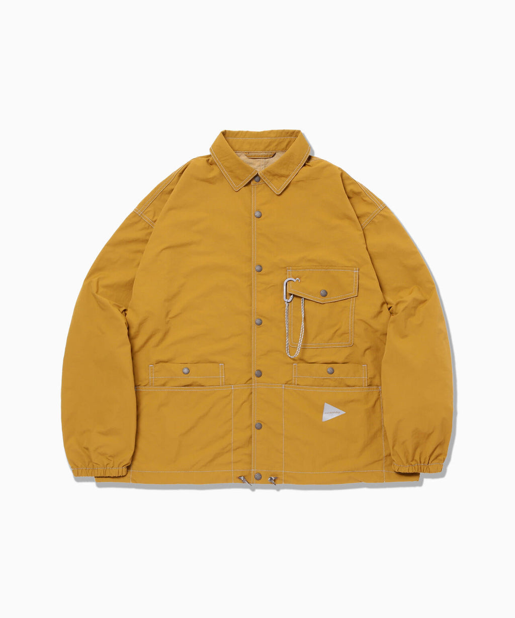 crinkled nylon shrits jacket - camel
