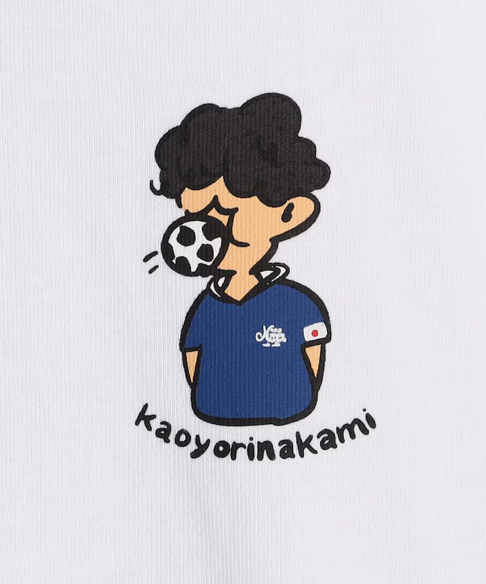[Starting sale on May 22 at 12:00] kaoyorinakami × FREAK'S STORE/ Kaoyorinakami limited edition soccer ball boy Tee