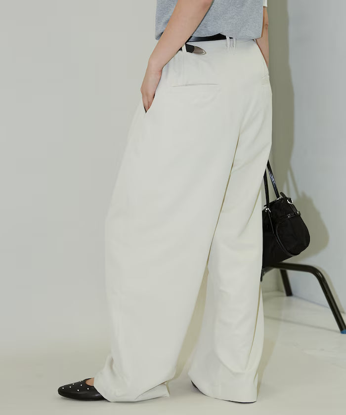 Color Tuck Slacks Pants Limited Release