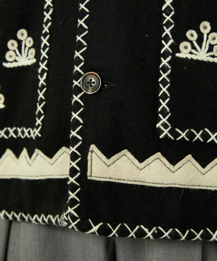Indian Embroidery Wool Mexican Jacket