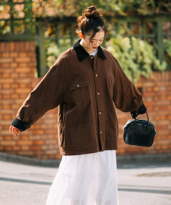 Big Silhouette Corduroy Switch Duck Coverall Jacket [Limited Edition]