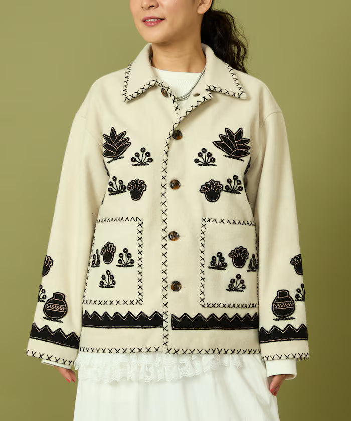 Indian Embroidery Wool Mexican Jacket