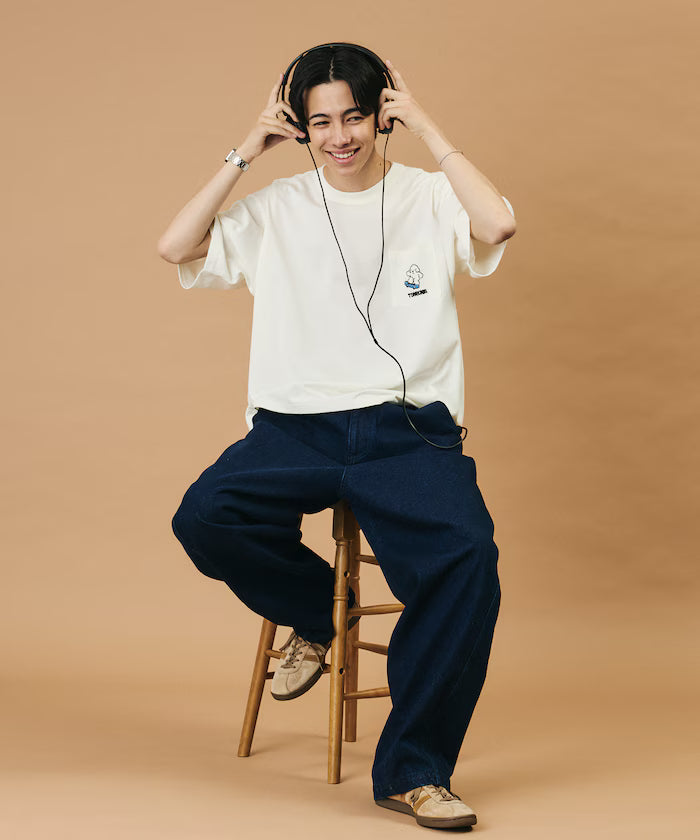 tombonia/Tombonia Back Print Crew Neck Pocket T-Shirt/New Life