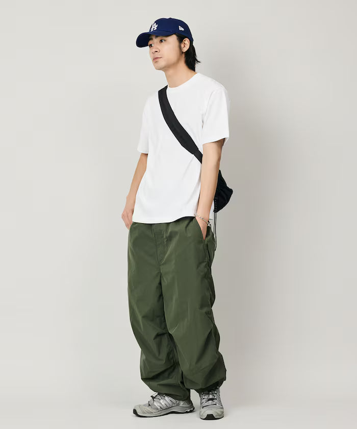 Quick Dry Fabric Wide Silhouette Poly Rip Cross Military Circus Pants/UV Cut/Quick Dry 【Limited Edition】