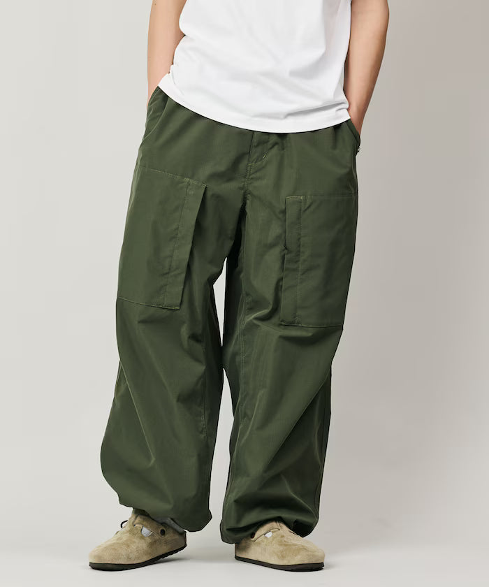Quick Dry Fabric Wide Silhouette Poly Rip Cross Military Helicrew Pants/UV Cut/Quick Dry 【Limited Edition】