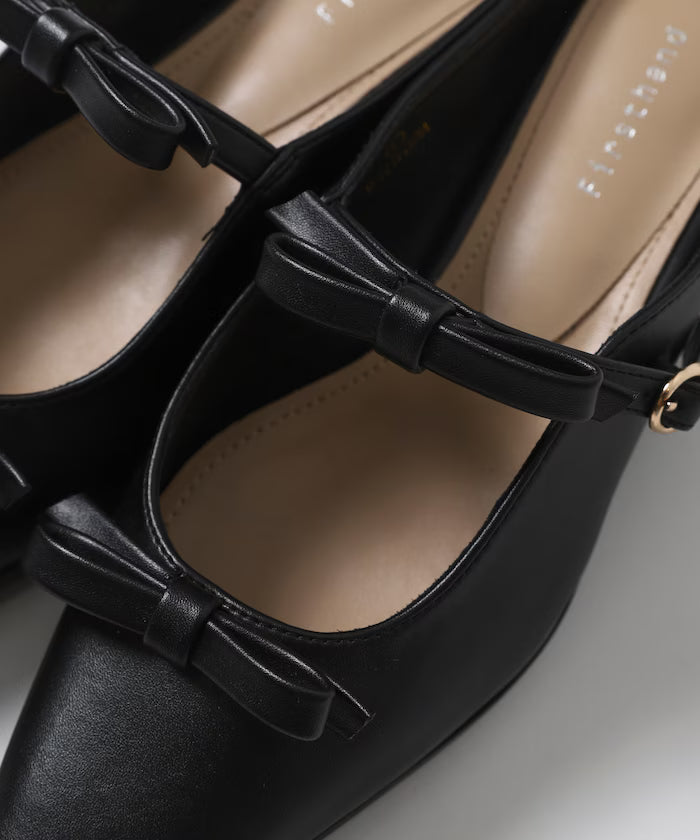 Double Ribbon Strap Mule