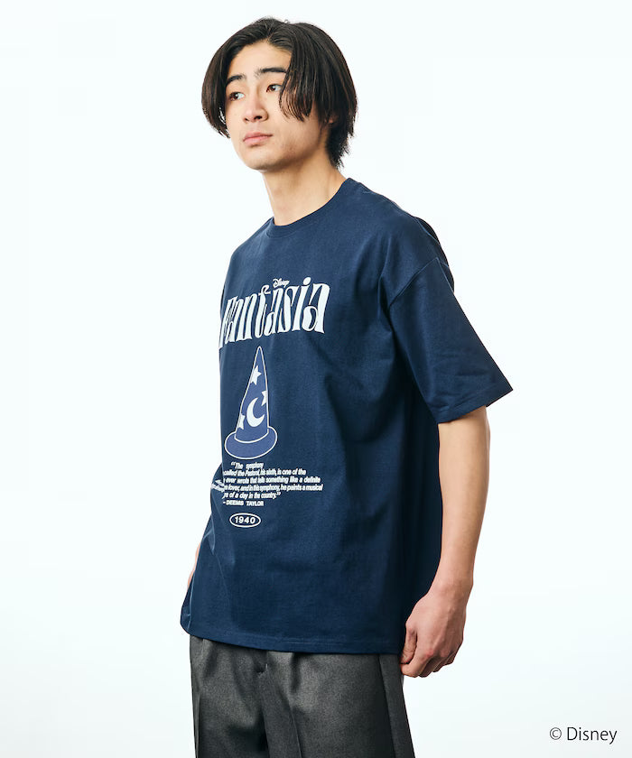 Limited Edition/DISNEY Disney Special Order Big Silhouette Front Print Crew Neck T-Shirt Fantasia