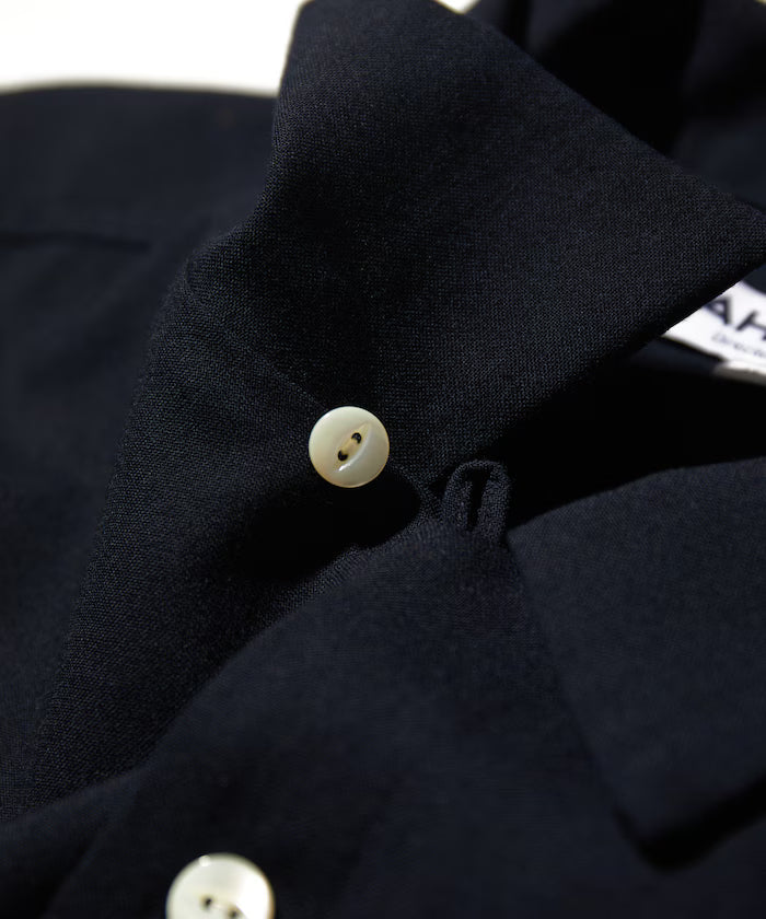 Saxony Chain Stitch Open Collar Shirt