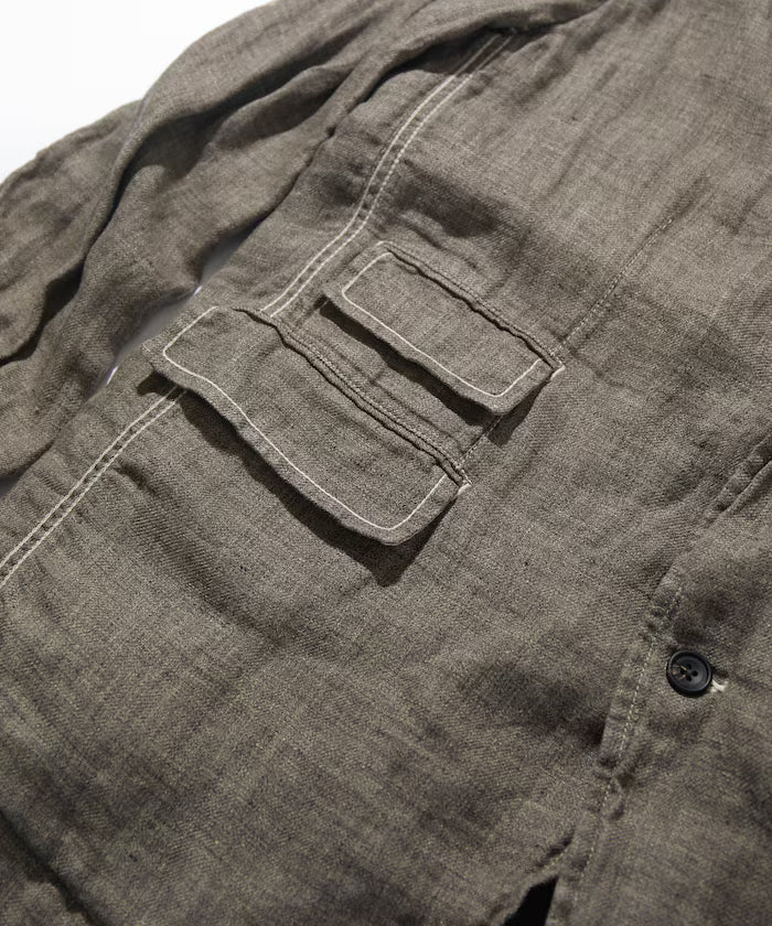 French Linen Tweed Tailored Jacket