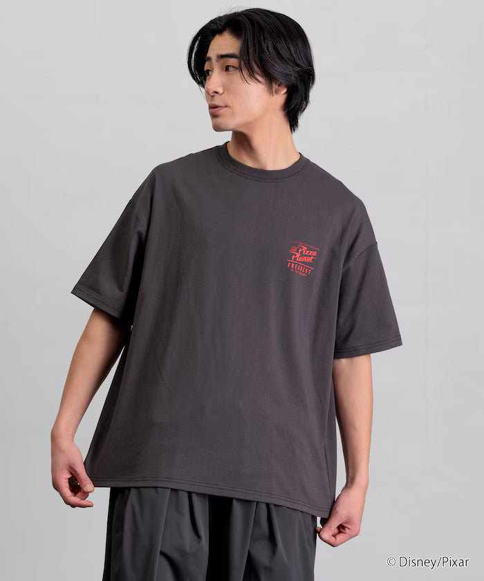 [TOY STORY] Exclusive Big Silhouette Back Print Crew Neck T-Shirt / Pizza Planet [Limited Edition]