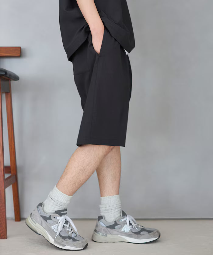 Functional Fabric Pullover Short Sleeve Shirt Set 3-piece Set / Washable / UV Cut / Quick Dry / Cool Touch