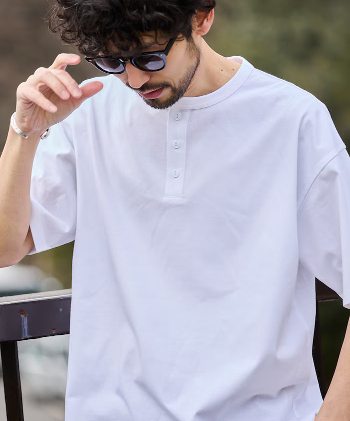 STORATECH/Stratech Lightweight Henley Neck T-Shirt/Antibacterial/Odor Resistant/Antimicrobial/UV Cut/Contact Cooling/Dry Fast 【Limited Edition】
