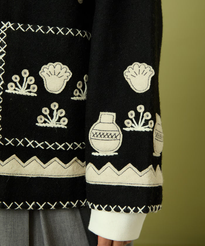 Indian Embroidery Wool Mexican Jacket