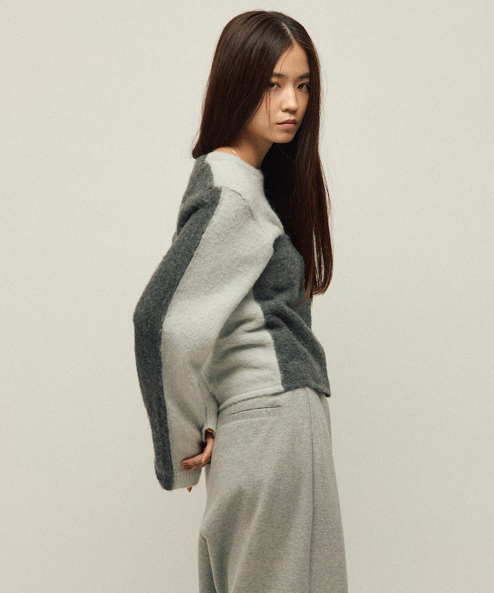 Alpaca Blend Bicolor Knit Vest