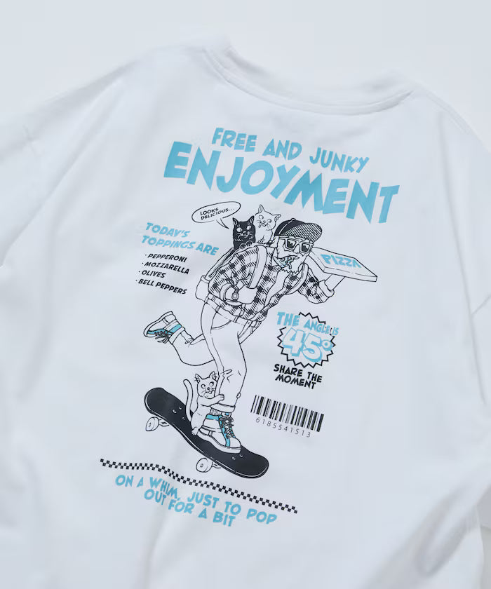 Limited Edition Big Silhouette Back Print T-Shirt SKATE MAN
