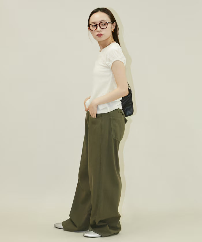 Puff Sleeve Sheer Flocked T-Shirt Limited Edition