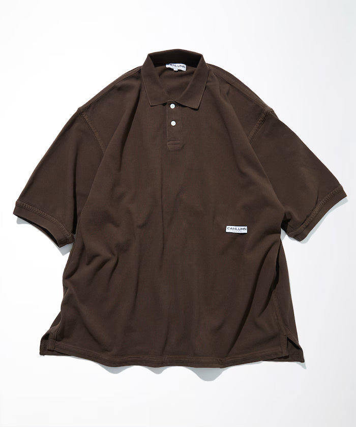 Over dye Polo Shirt - Brown