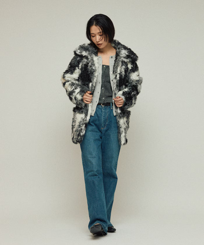 Fake Fur Mid-Length Coat / Fur Coat