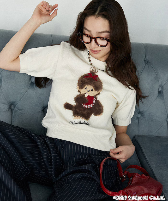 Monchhichi Feather Jacquard Summer Knit Limited Edition
