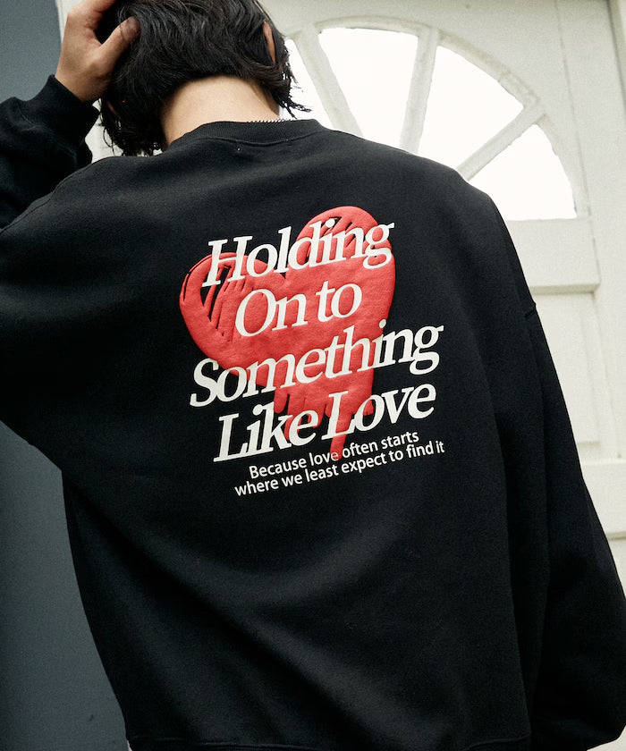 LOVE POP STUDIO HEART LOGO GRAPHIC SWEAT【Limited Edition】 - Black