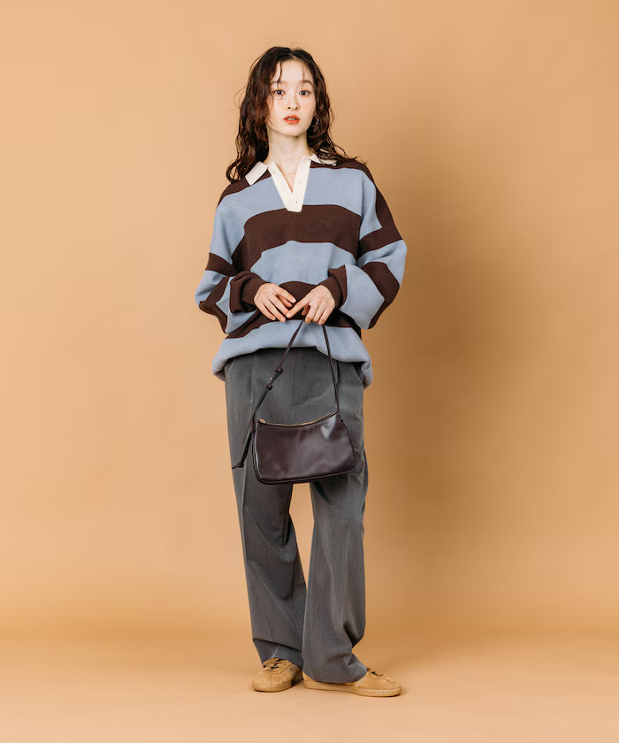 Big Silhouette Border Knit Rugby Shirt [Limited Edition]