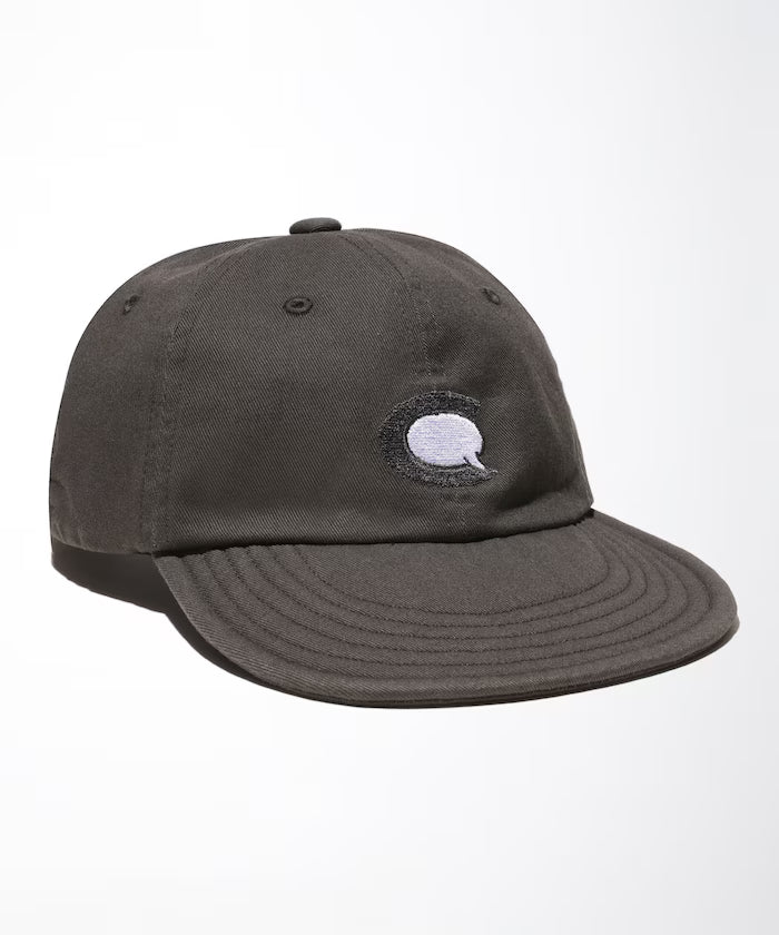 Cotton Twill 6 Panel Cap “C” - Charcoal Gray