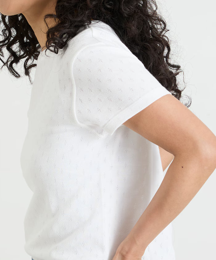 Eyelet Mini Sweat Short Sleeve T-Shirt