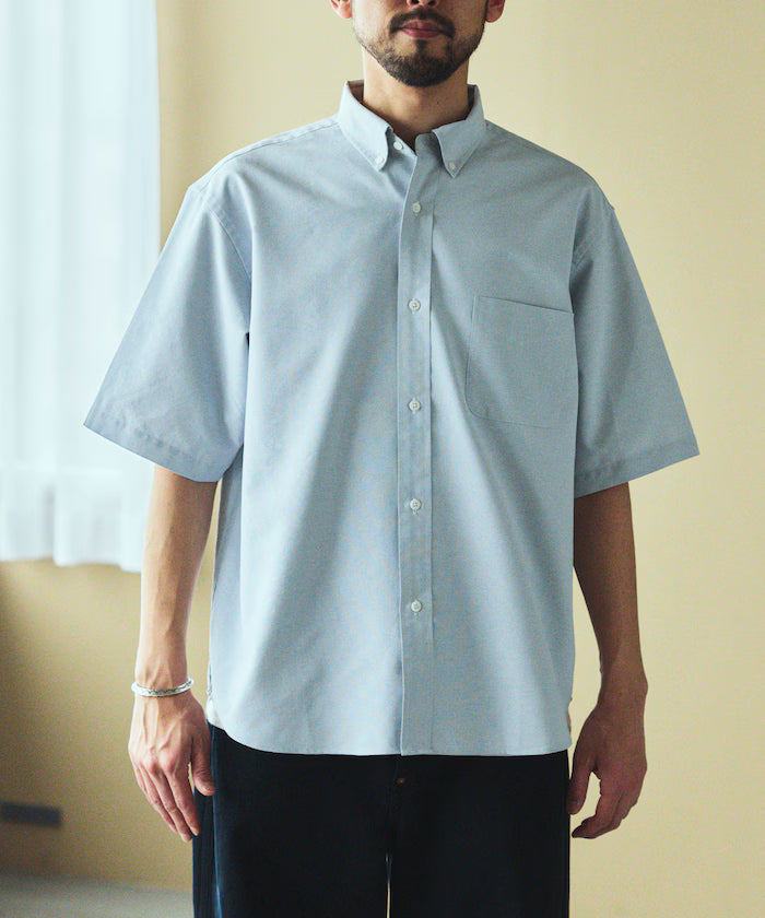 AIRDRY HIGH TECHYARN high-performance material oxford button-down shirt short sleeve moisture-wicking quick-dry