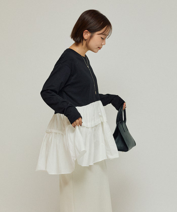 Organic Cotton Tiered Long Sleeve T-shirt