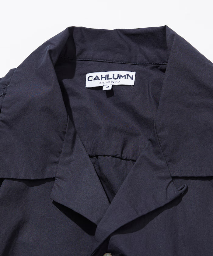 Magazine Pocket Broadcloth Open Collar Shirt