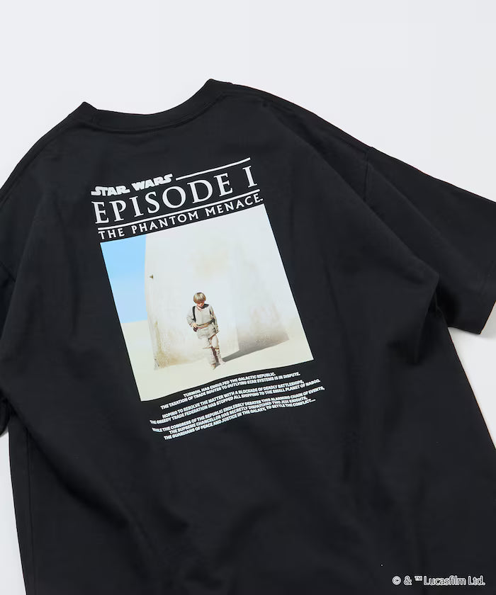 STAR WARS EPISODE 1/Star Wars Exclusive Big Silhouette Back Print Crew Neck T-shirt 【Limited Edition】