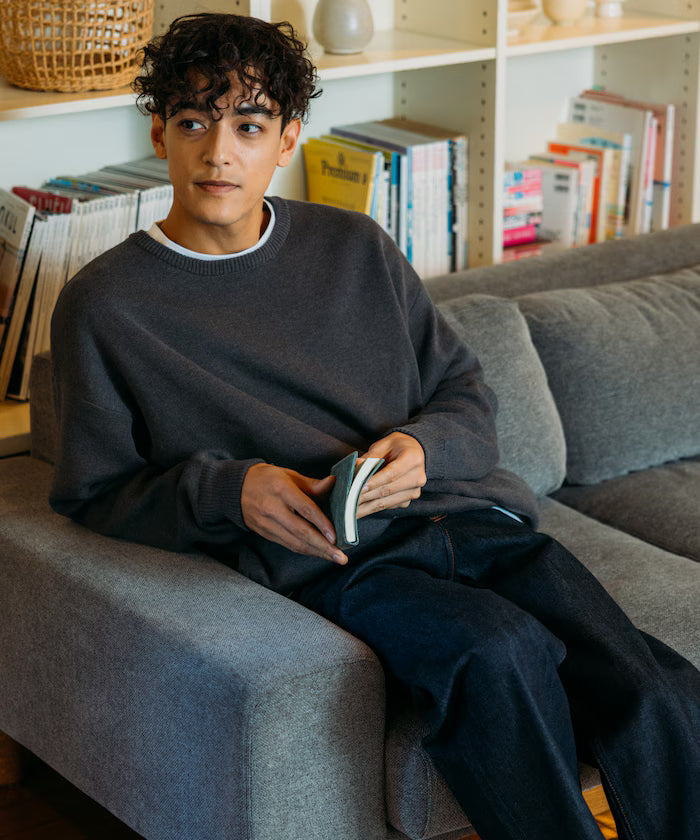 Milan Rib Spindle Crew Knit / Easy Care