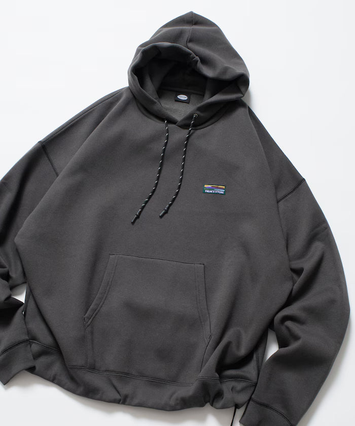 Big silhouette one-point logo pullover hoodie/hem cord/back brushed 【limited edition】