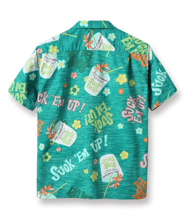 DUKE KAHANAMOKU COTTON HAWAIIAN SHIRT “SUCK EM UP!”