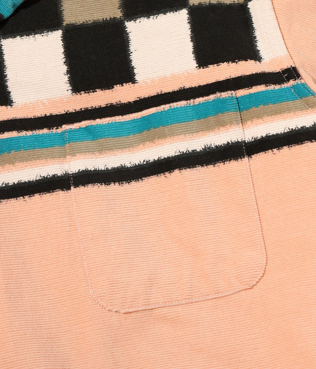 Mid 1950s - Late 1950s Style Corduroy Sports Shirt “SQUARE & STRIPE”