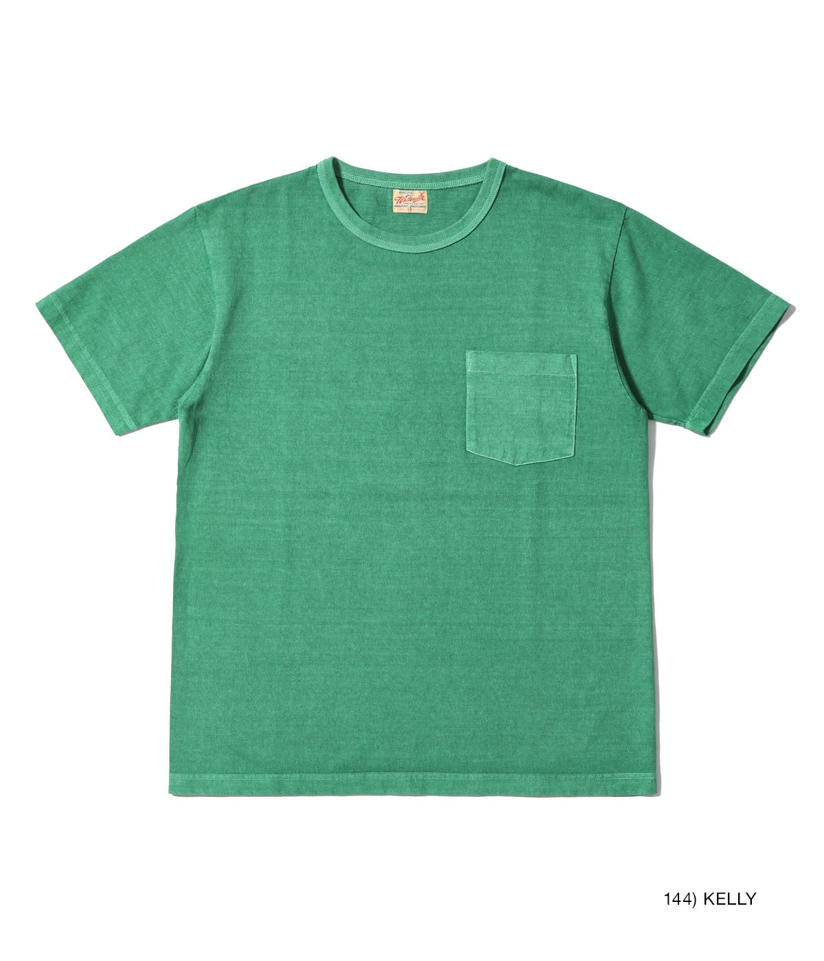 WHITESVILLE PIGMENT DYE POCKET T-SHIRT - KELLY