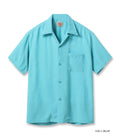RAYON BOWLING SHIRT “PLAIN” - LIGHT BLUE