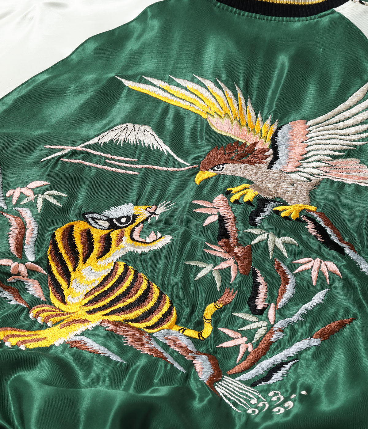 Mid 1950s Style Acetate Souvenir Jacket “EAGLE & TIGER” × “ROARING TIGER”