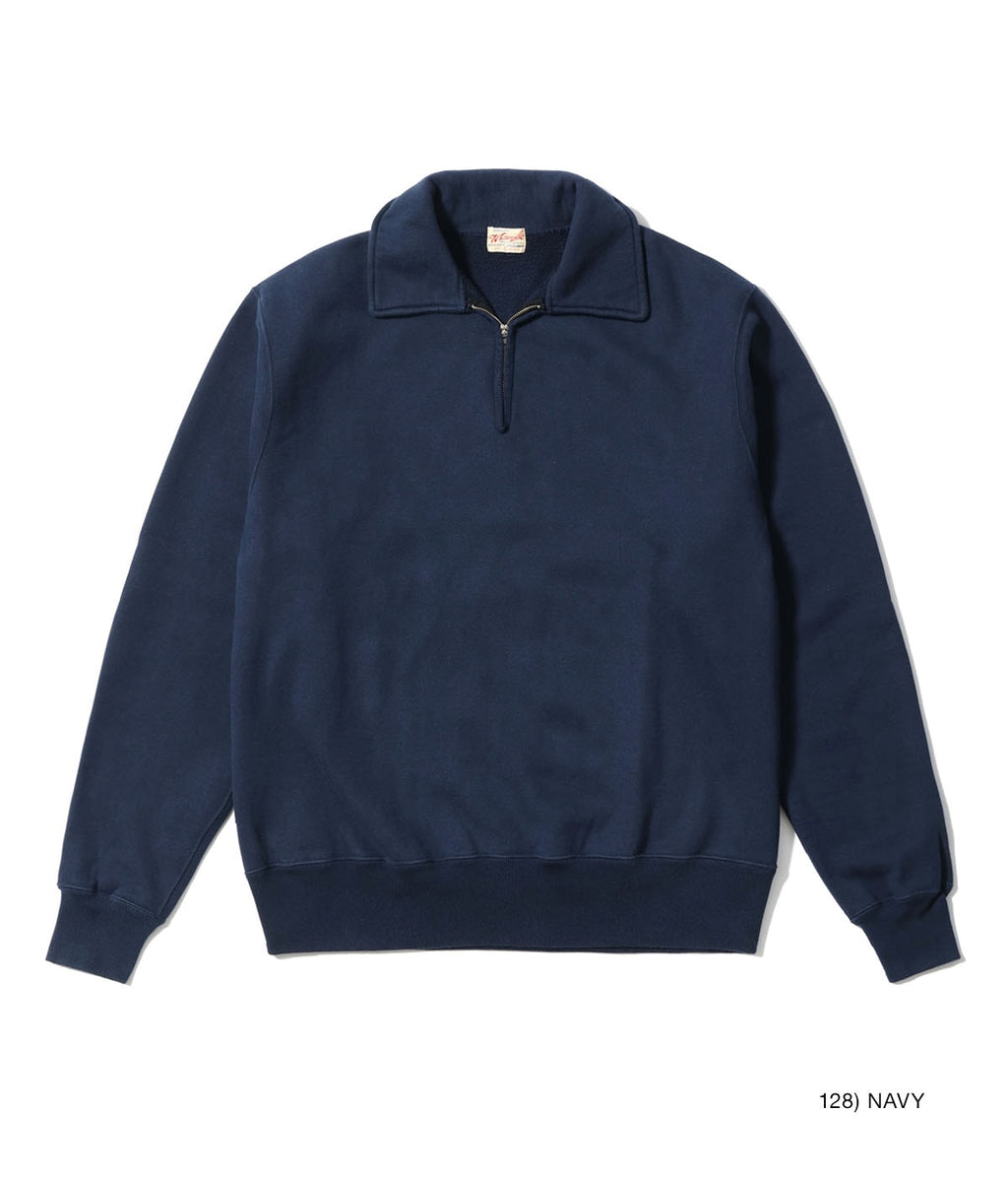 HALF ZIP SWEAT SHIRT - NAVY