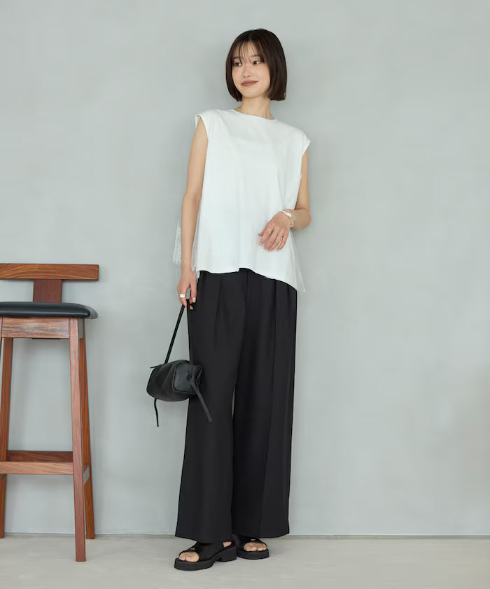 Organic Cotton Tulle Lace Docking Top