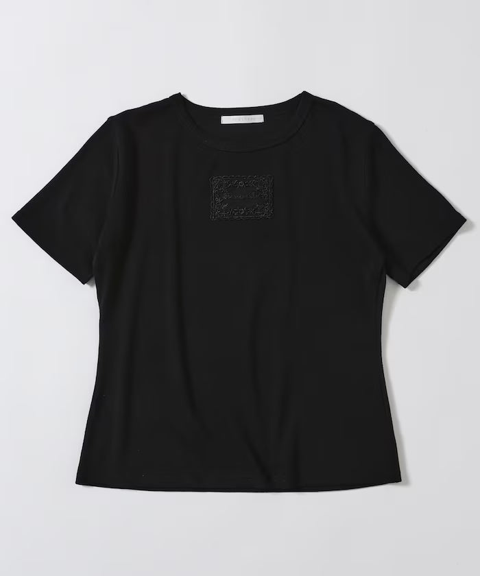 Lace Applique Cotton Modal T-Shirt
