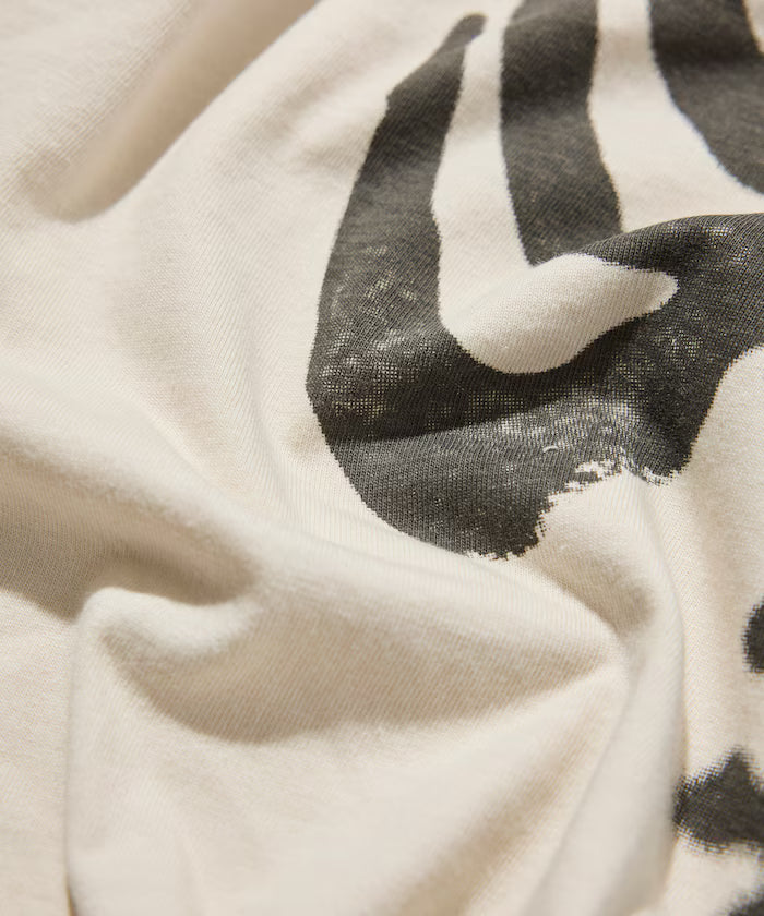 Bone Print Powder Bleach Crew Neck T-Shirt