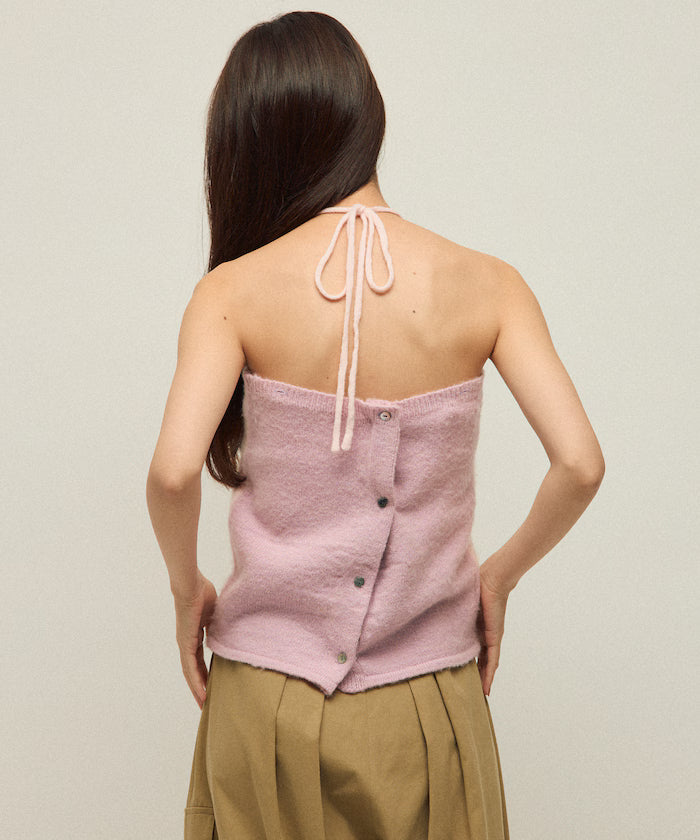 Alpaca Blend Bicolor Knit Vest