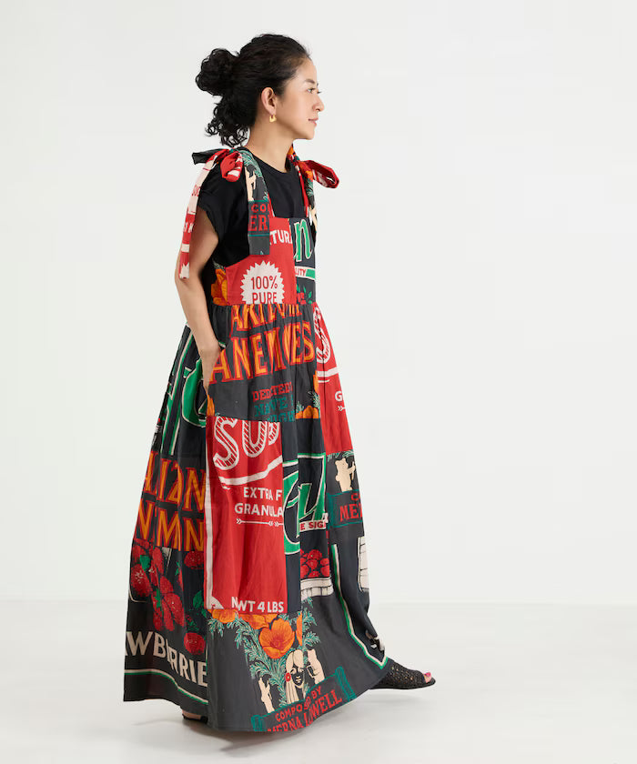 India FEEDBAG Print Shoulder Ribbon Camisole Dress